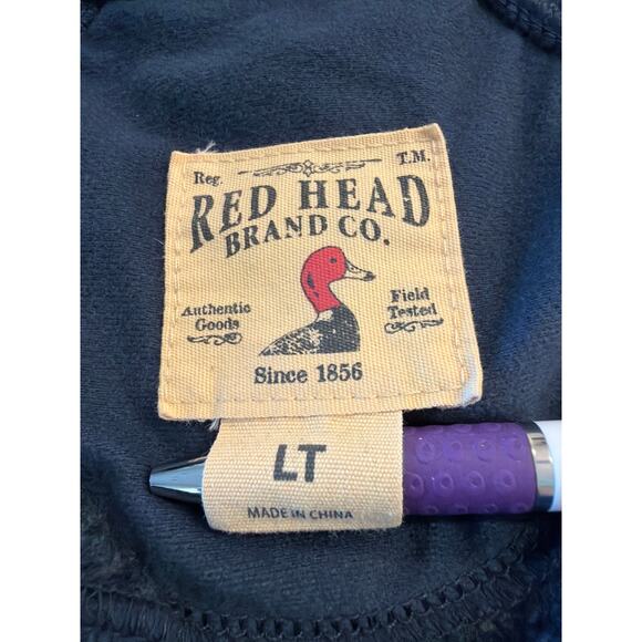 RedHead Brand CO fleece lined  blue pullover sweater LT - Picture 3 of 9